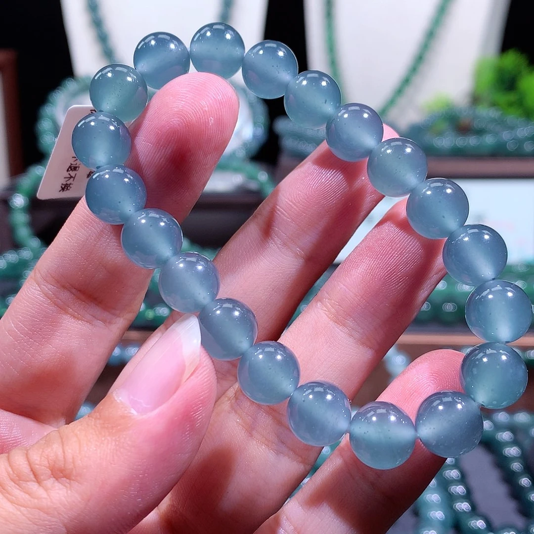 周***君翡翠未镶嵌手链天然a货翡翠手串9.8