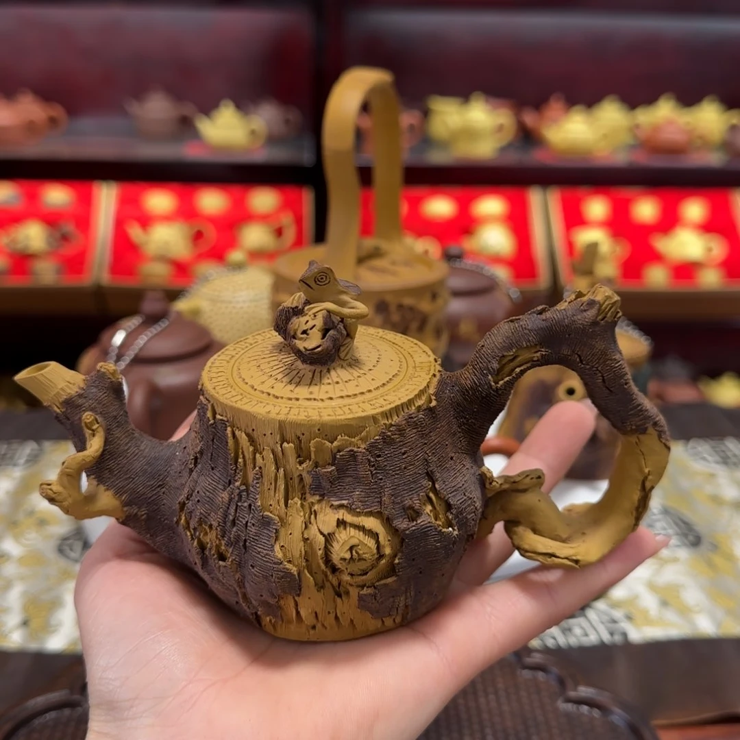 【闪购商品】清水泥茶壶枯木青蛙