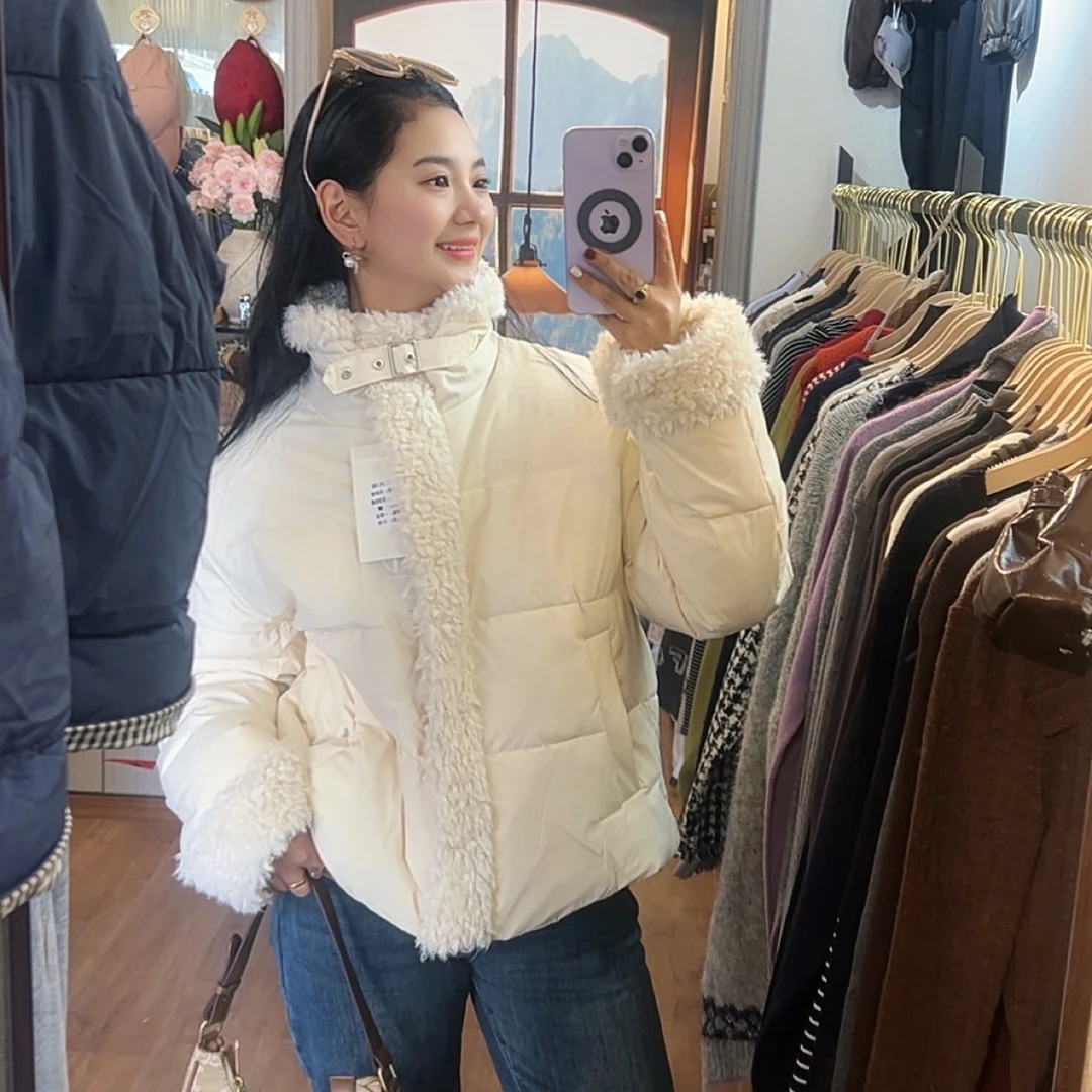 ZEMALA｜新款毛边款立领修身羽绒服