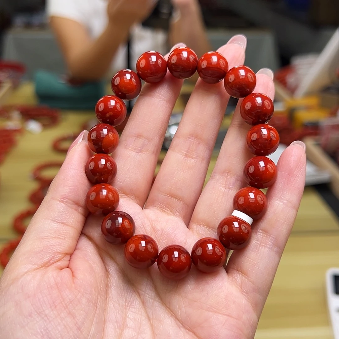 南红玛瑙瓦西手串11mm未镶嵌