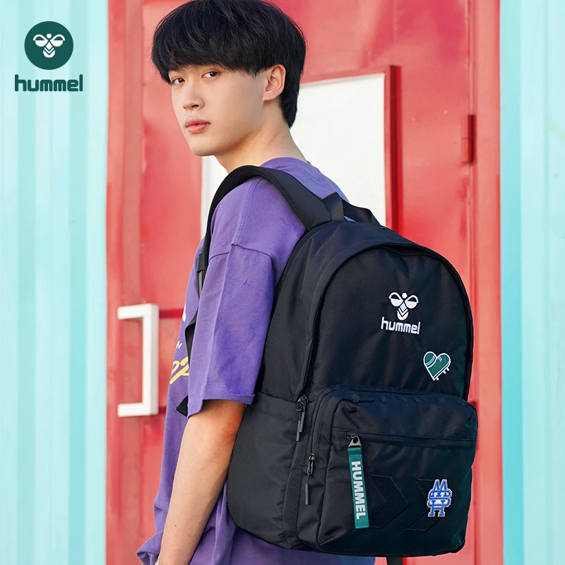 31升HUMMEL设计师风格款大容量学生双肩包diy图案时尚YBEB7010