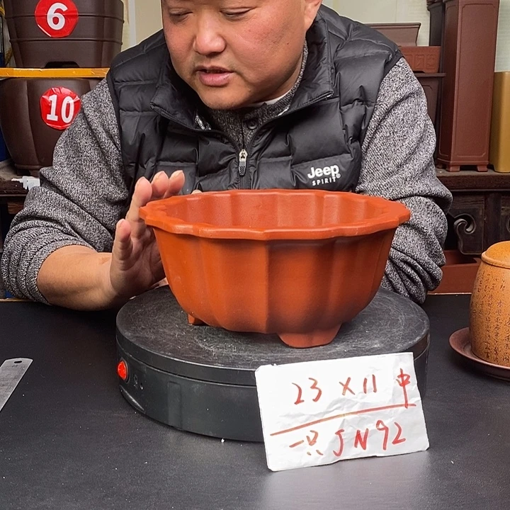 紫砂花盆货号一只JN92