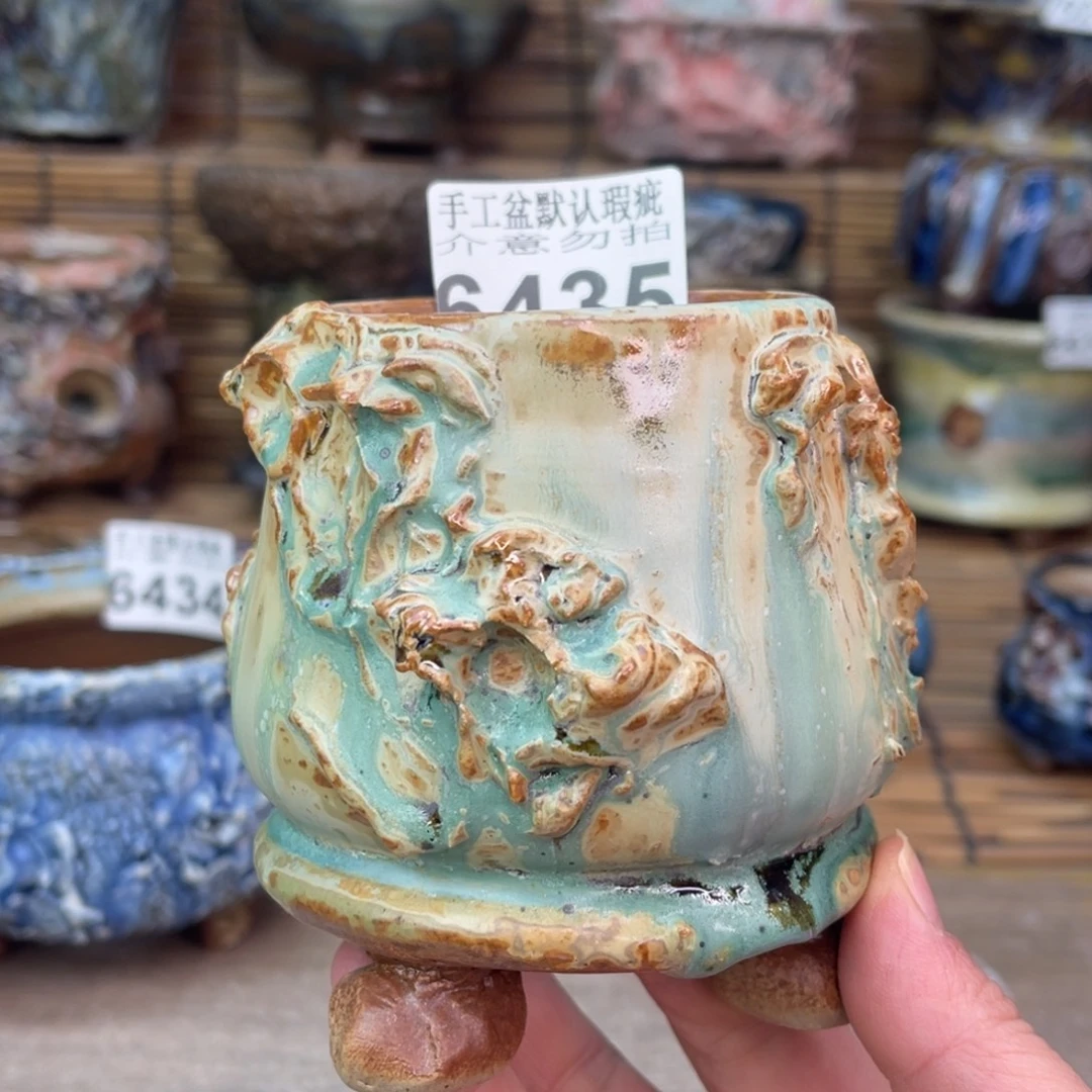 手工花盆默认瑕疵完美者勿拍