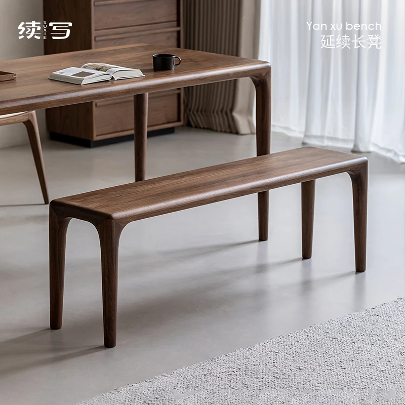 【延续长凳】出乎家具实木长凳北美黑胡桃木长条凳家用换鞋凳榫卯