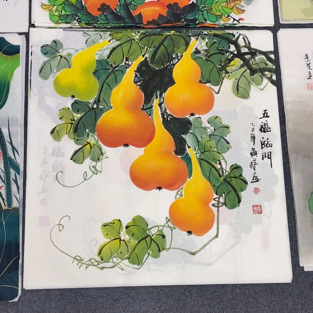 国画尺寸70✖️70精品斗方手绘画