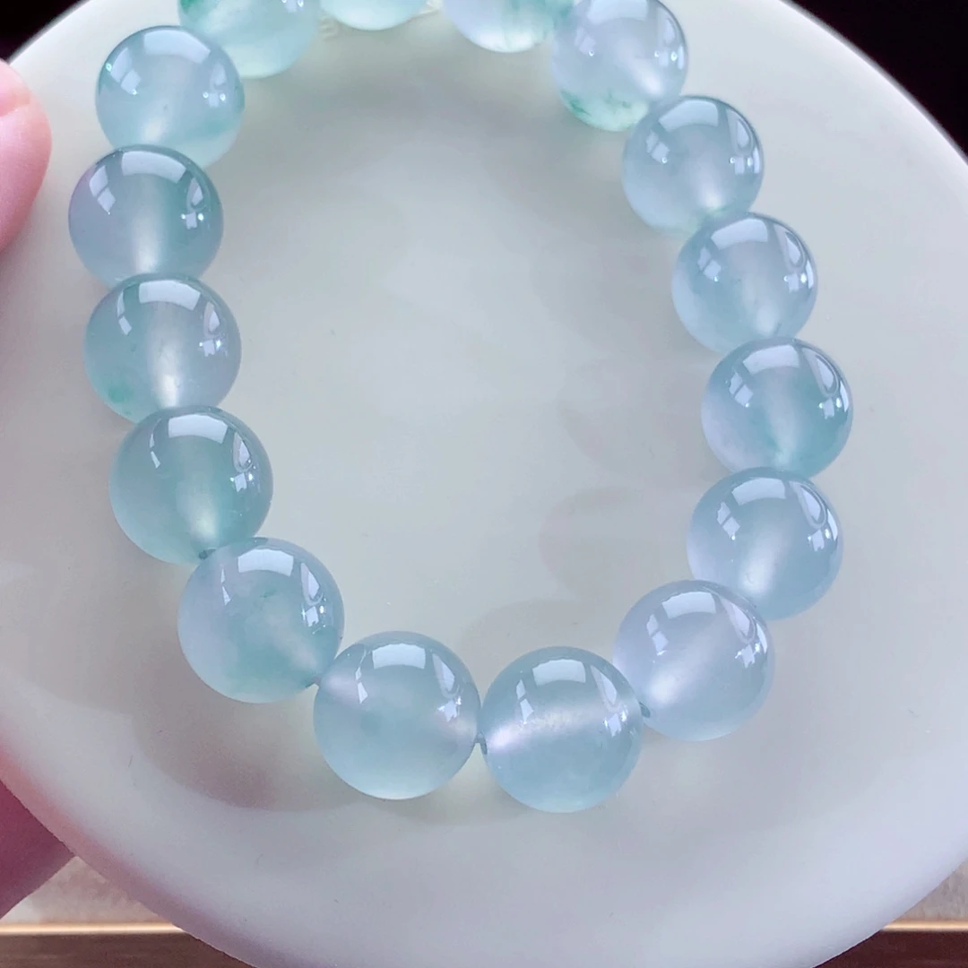 翡翠手链未镶嵌飘花高货