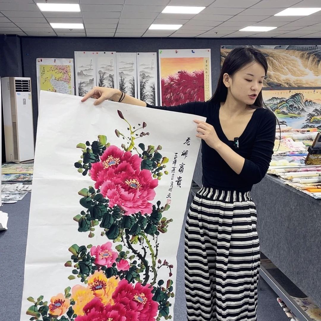 国画作品小姐姐放漏…