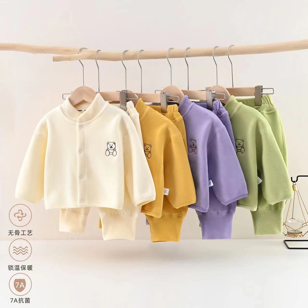 摇粒绒卫衣套装男宝女宝