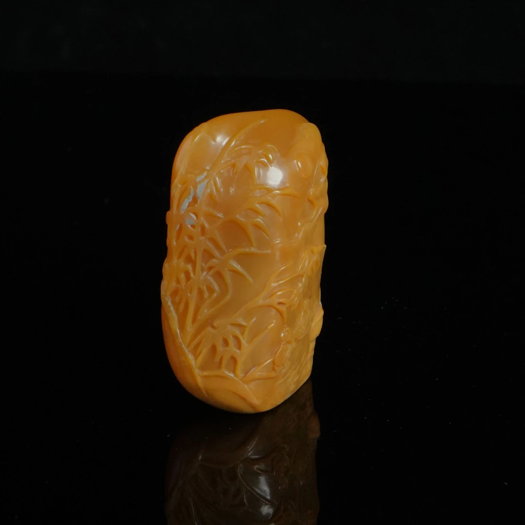 DY-C1067 寿山 田黄石 月上柳梢头摆件 30*24*54mm62.58g
