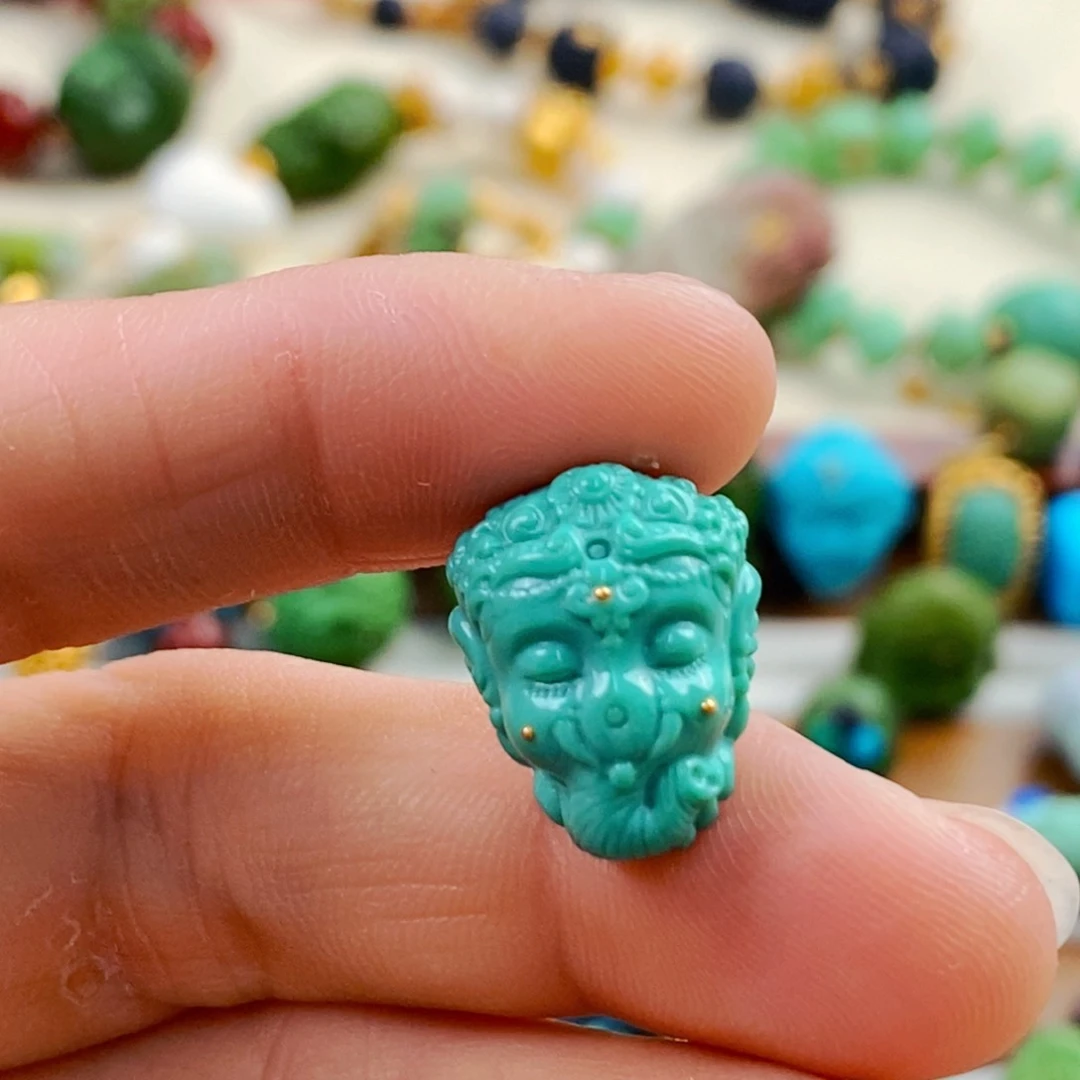 绿松石未镶嵌公主象