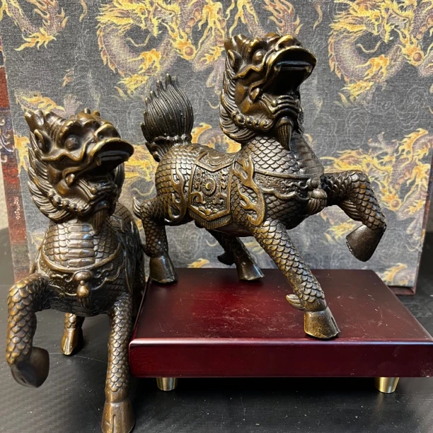 【闪购链接】铜麒麟摆件