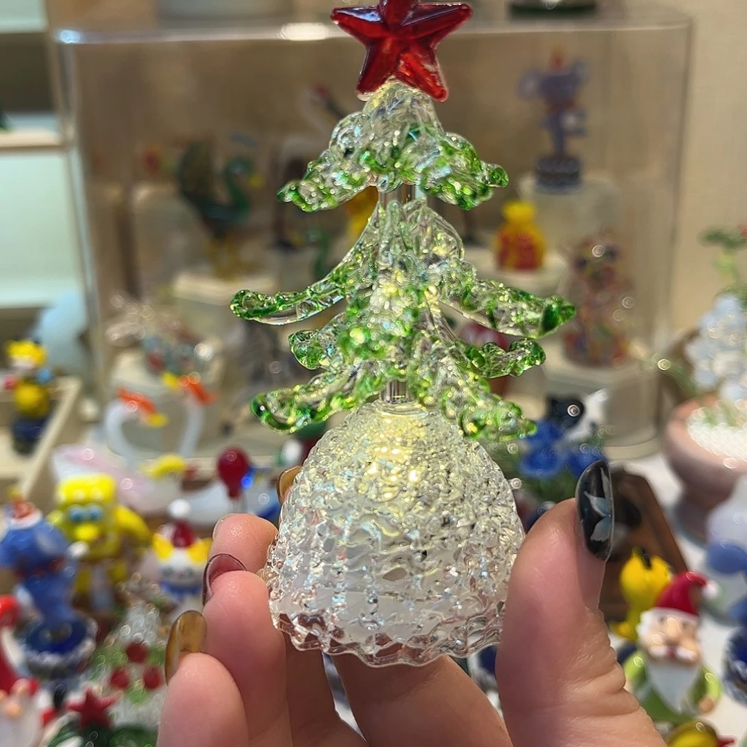 琉璃手工艺品亮灯圣诞树