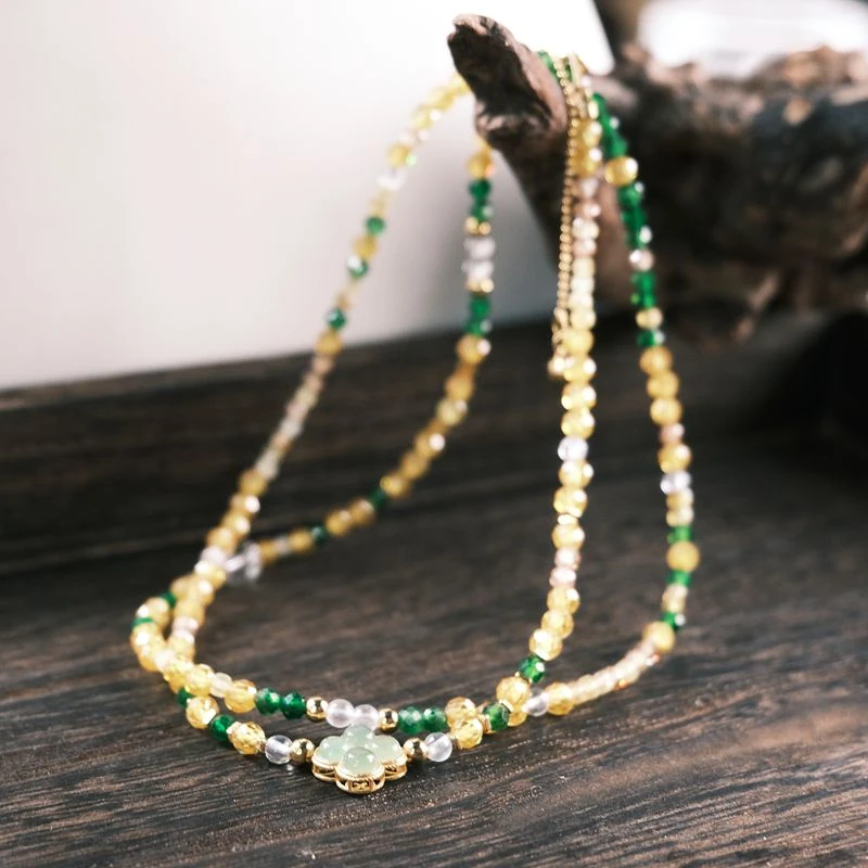 风雪初晴 初眠修璎珞孤品绿色璎珞3手工汉服百搭复古风超仙发饰品