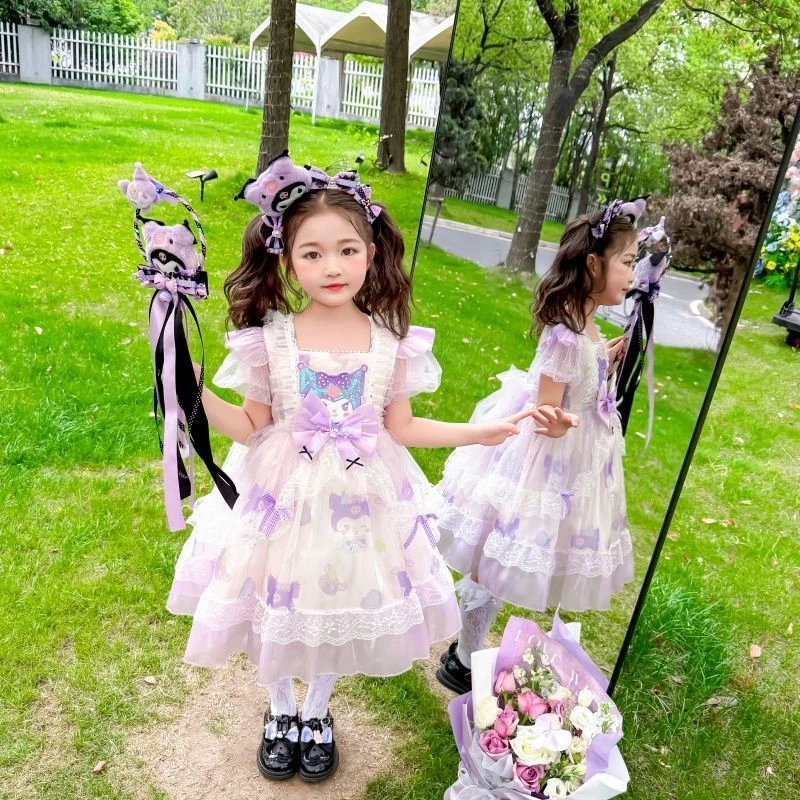 女童连衣裙夏季2025新款洋气儿童库洛米纱裙女宝宝生日公主裙夏装