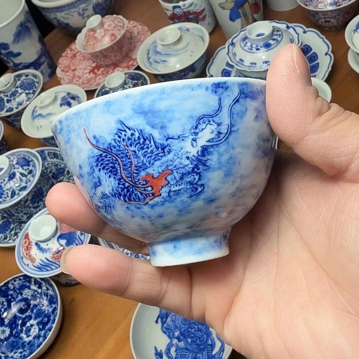 秋***澹手绘鸡心龙杯微瑕福利款