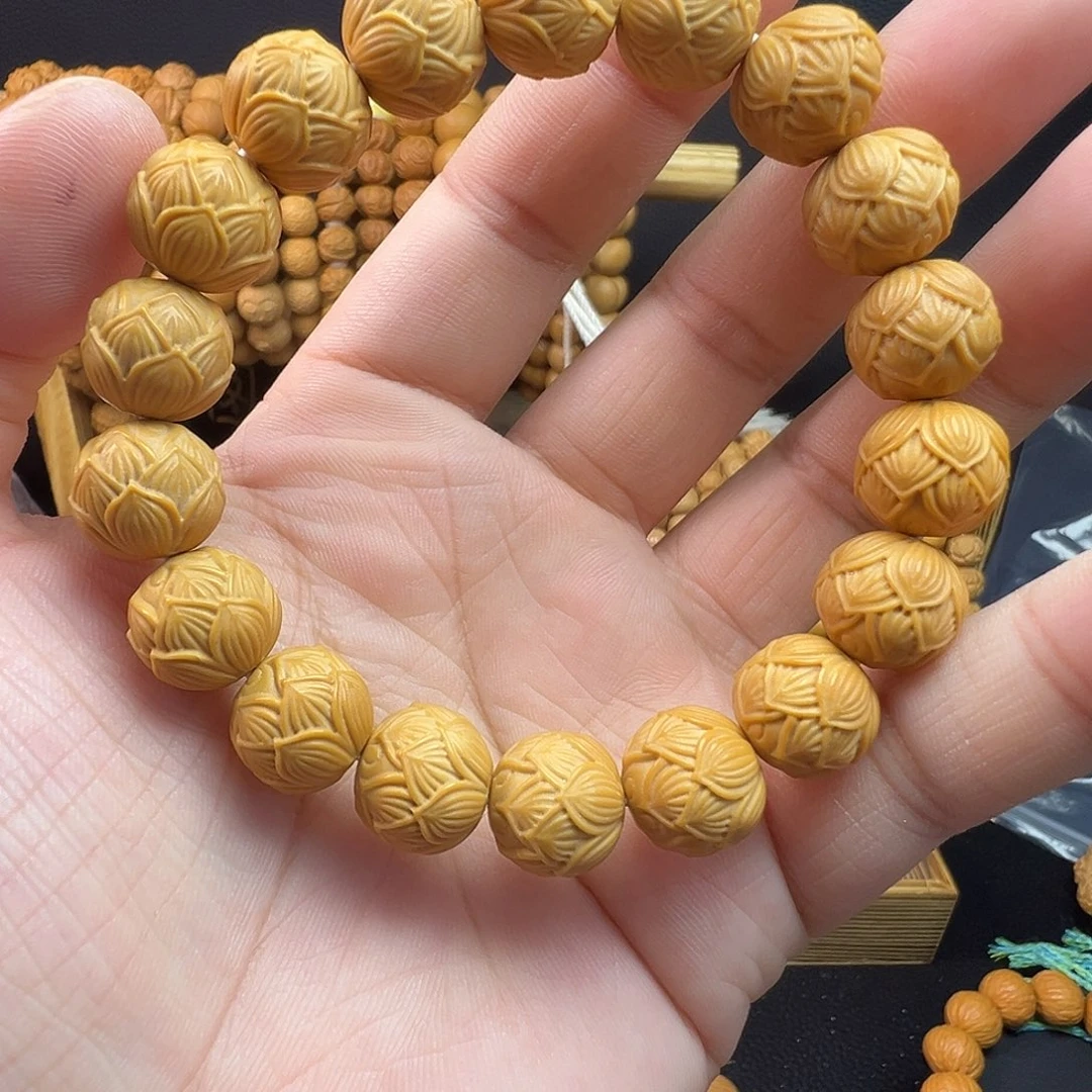 德***手串猴头核桃全品精工莲花13+