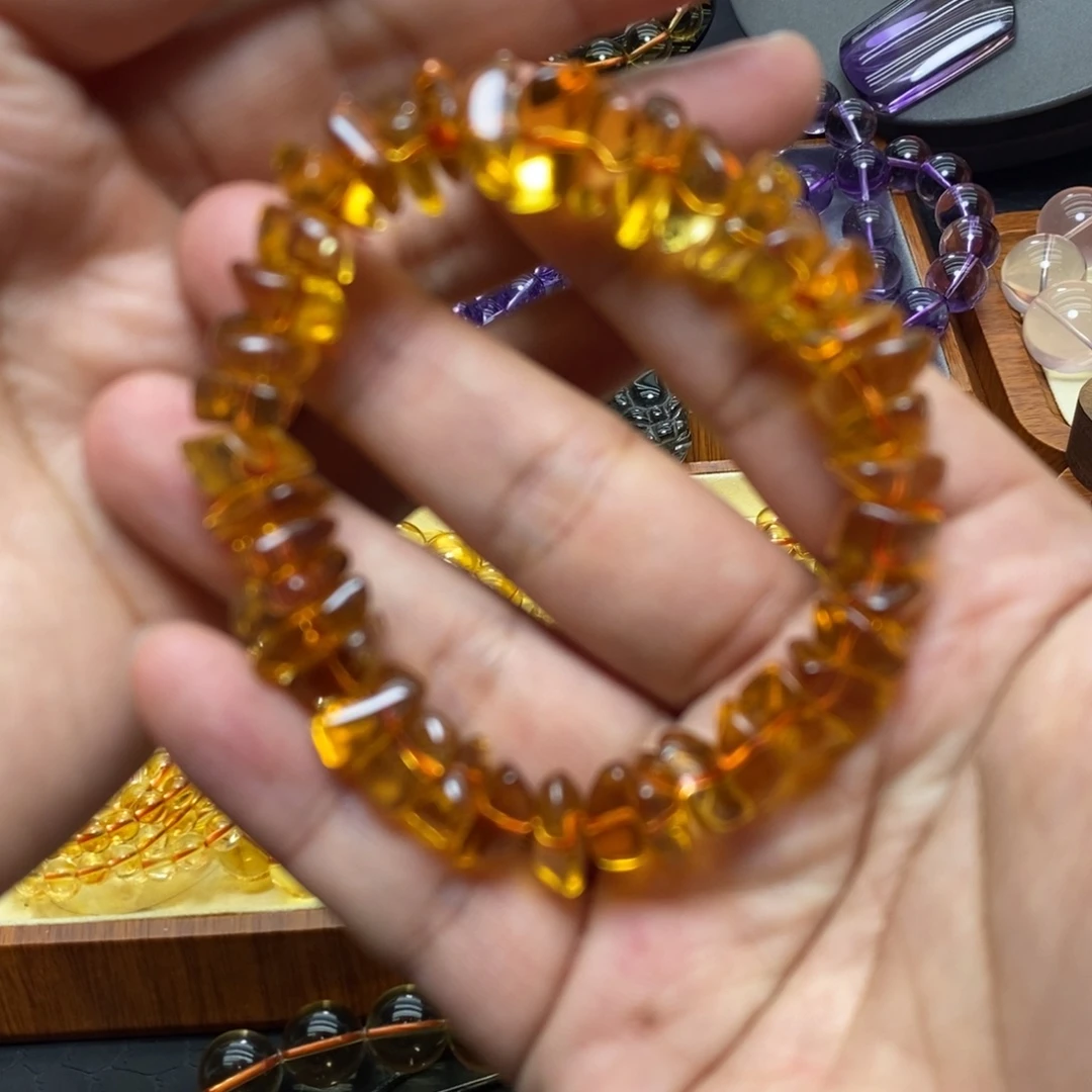 未镶嵌水晶手链金红
