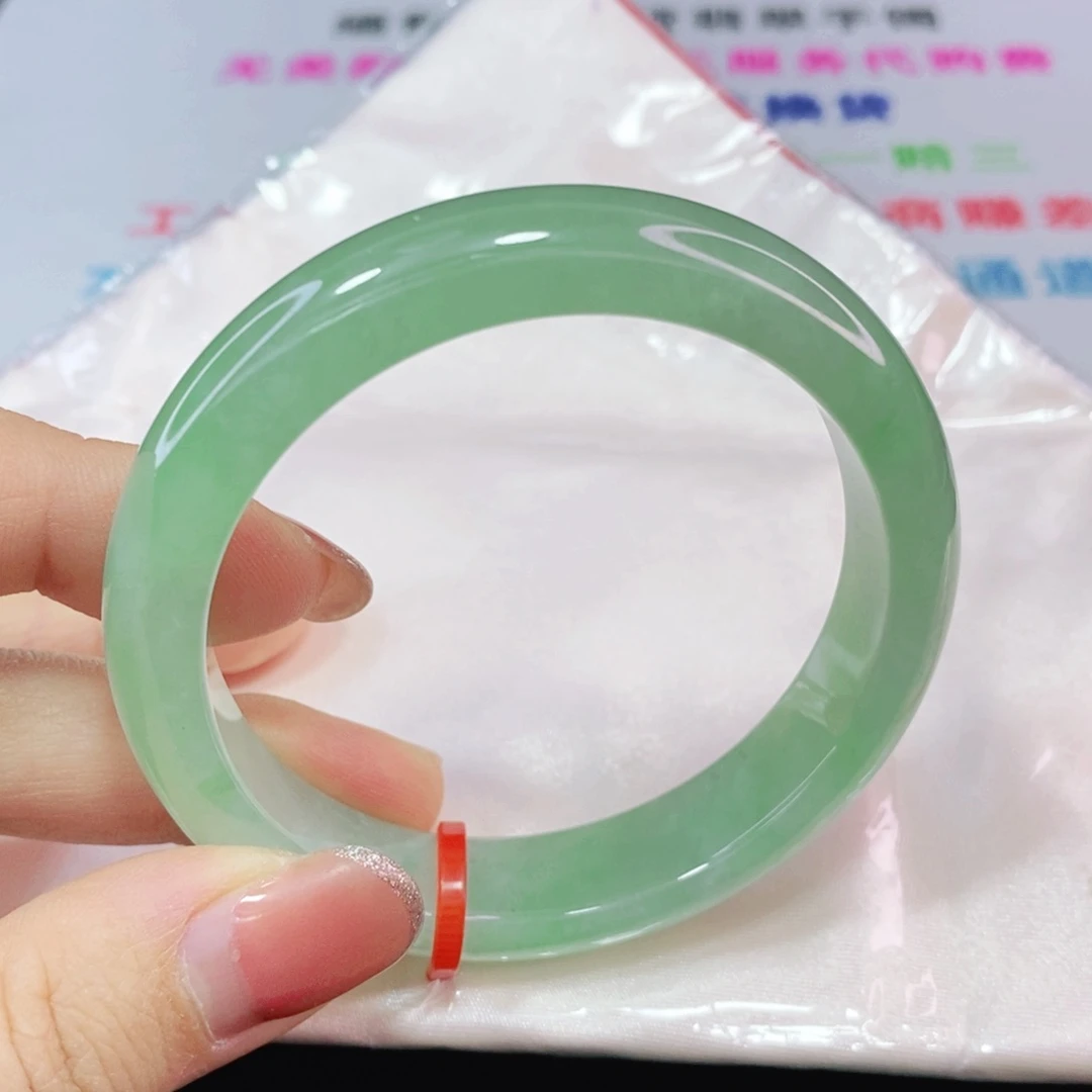 未镶嵌手镯翡翠54.8圈冰胶