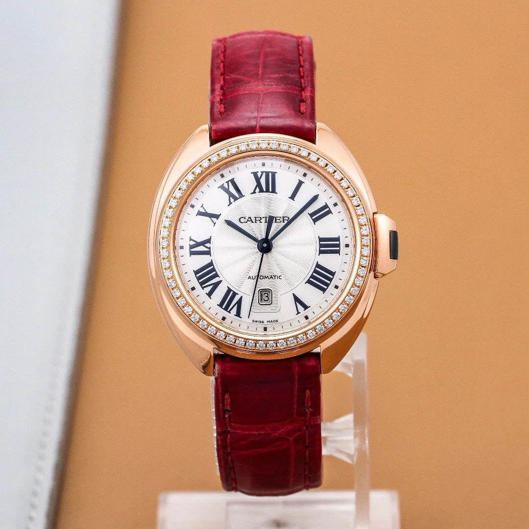 99新 Cartier/卡地亚 雪 全金原钻 31mm 自动机械