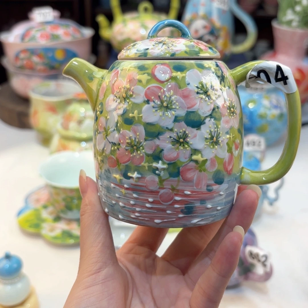 景德镇手绘高温釉下彩陶瓷茶具