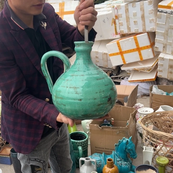 瓶高度26厘米口径5厘米微瑕捡漏