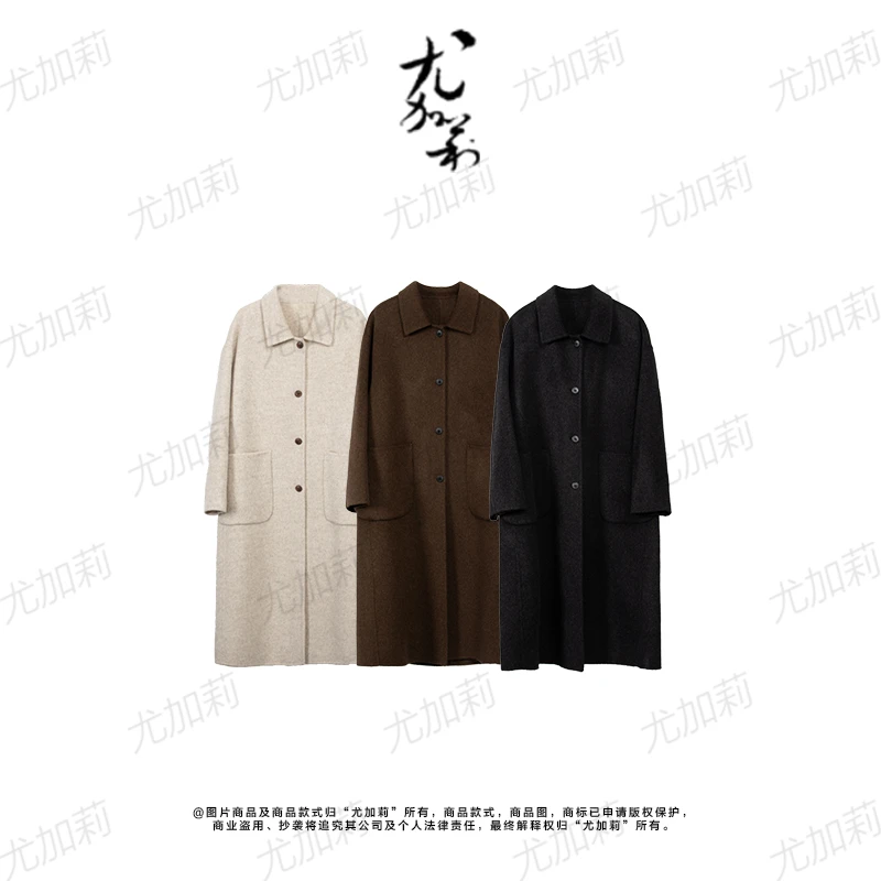 加莉精选【绵羊毛大衣】手工款羊毛尼子大衣 分码  干洗