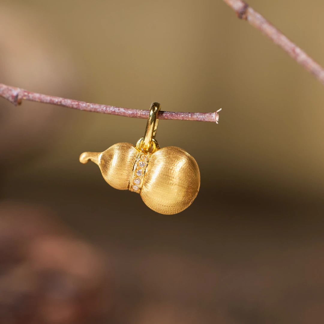 【九华山】（素金）吊坠*18K金镶嵌N3802