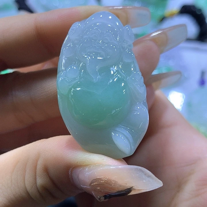 颈饰未镶嵌翡翠天然翡翠A货吊坠