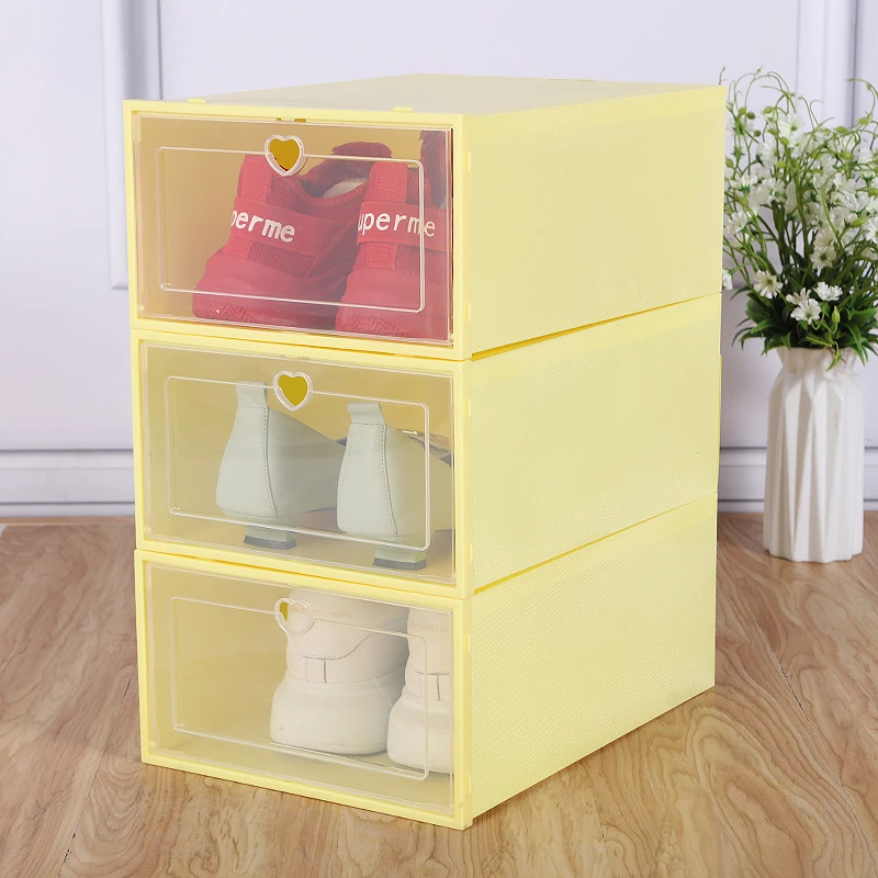 鞋盒透明塑料翻盖抽屉式加厚鞋盒家居用品收纳盒
