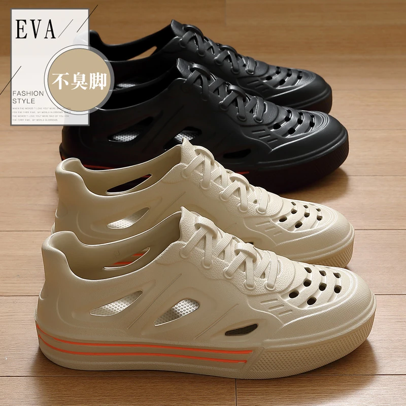 踩屎感洞洞鞋男款夏季外穿2025新款休闲透气开车运动户外溯溪凉鞋