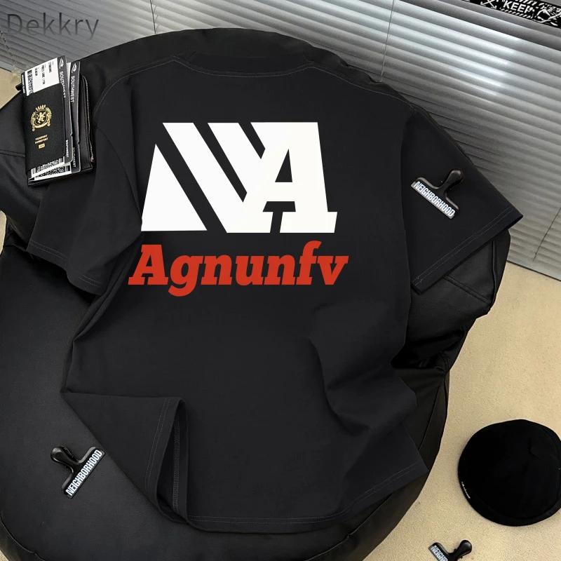 【Dekkry】圆领字母情侣夏季短袖T恤时尚男装宽松运动美式男女