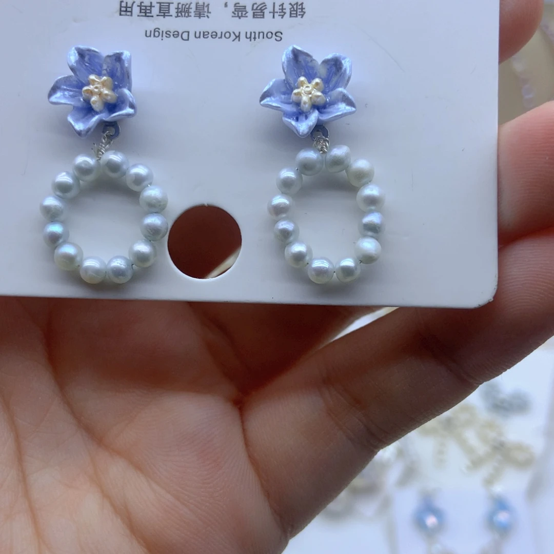 淡水珍珠耳饰未镶嵌
