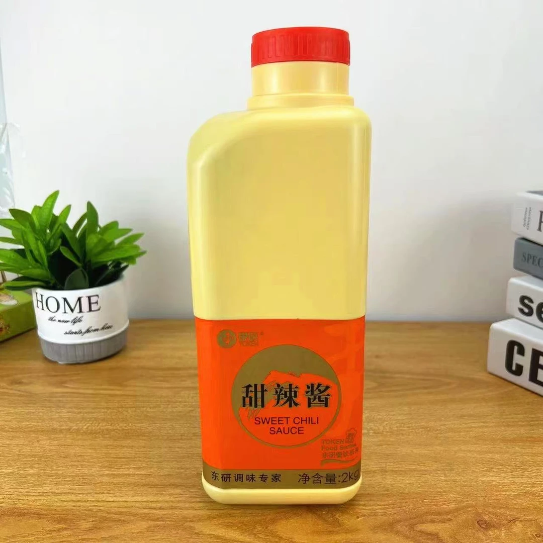 东研小丸子酱章鱼烧酱蒜香味香辣味甜辣酱2KG蒜香500G袋装调味酱