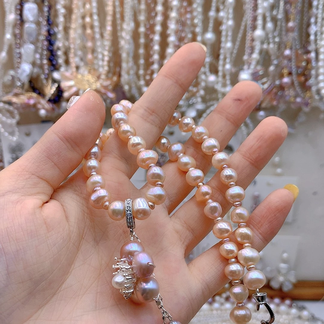 银S925镶嵌淡水珍珠发饰づ***