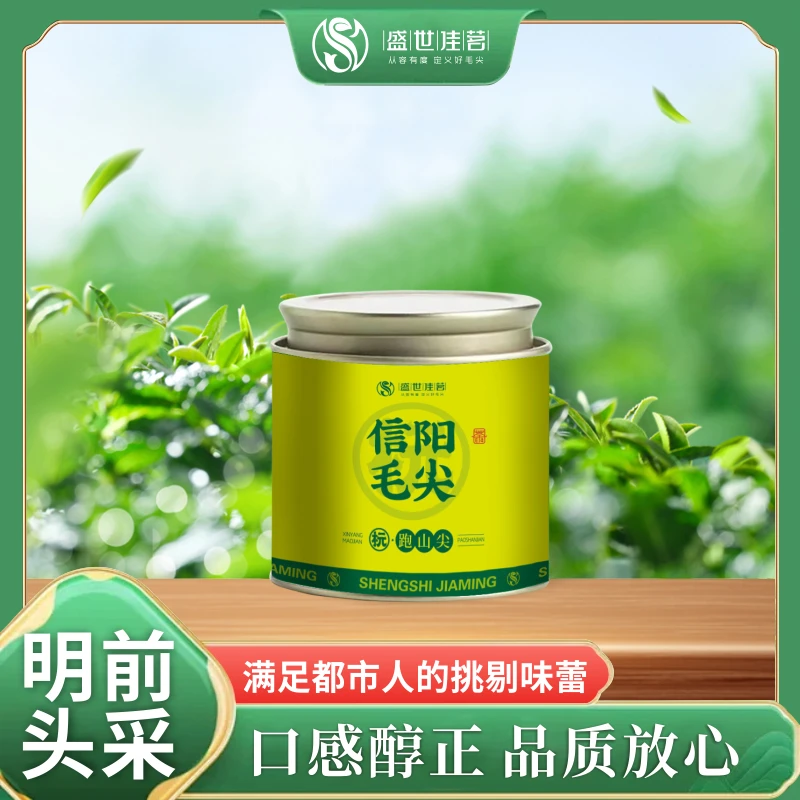 盛世佳茗信阳毛尖明前特级高山嫩芽跑山尖50克