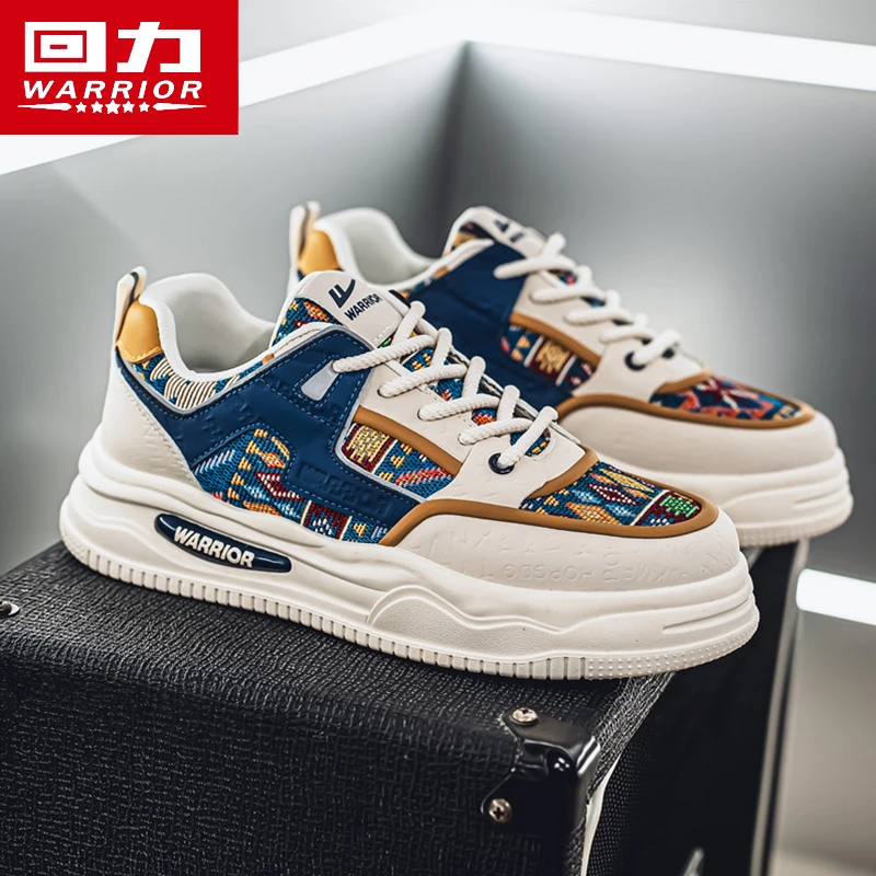 回力男鞋夏季青少年休闲运动板鞋厚底潮流百搭设计感小众印花潮鞋