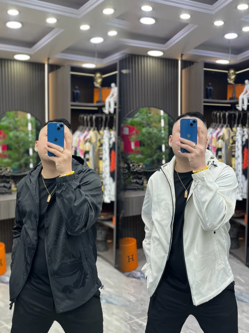 SH轻奢时尚高端男士韩版连帽战马提花休闲修身夹克997