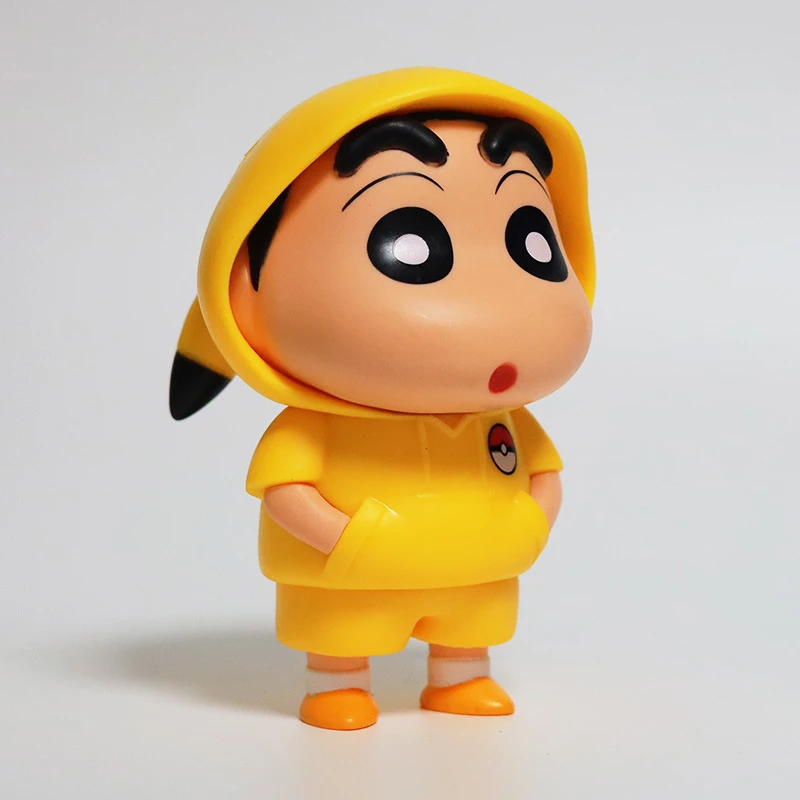 蜡笔小新手办小号摆件潮玩cos皮卡丘小新公仔玩偶车内饰品摆件