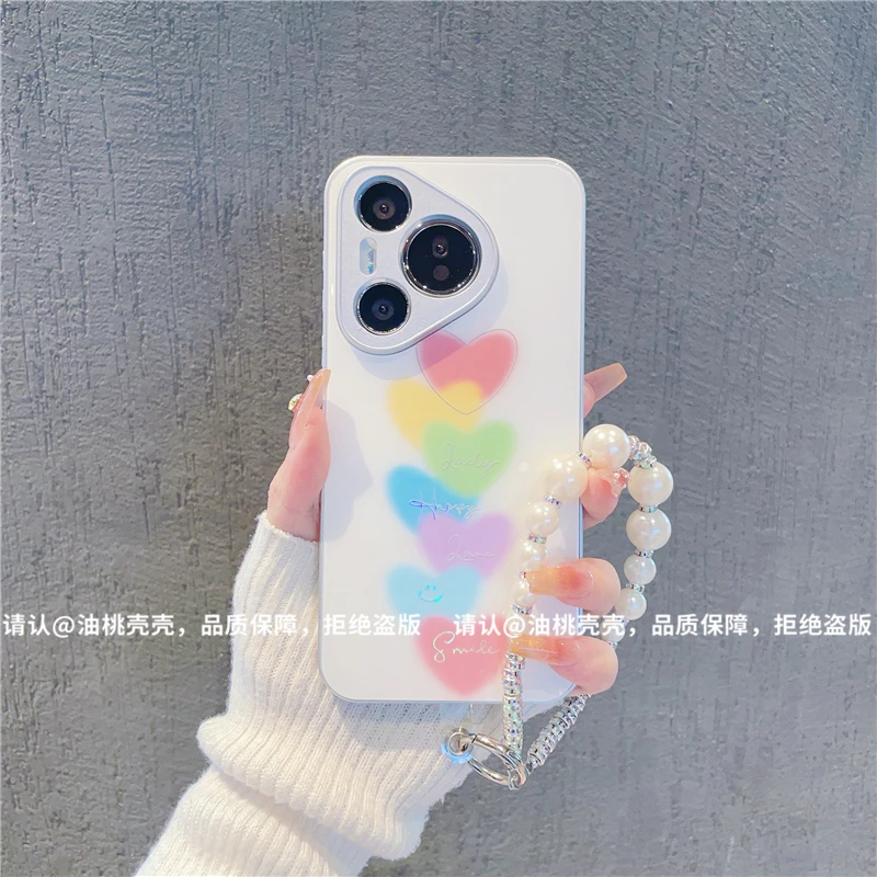 （华为Pura70系列）金属烫金玻璃壳适用华为Pura70/Pro/ultra手机壳