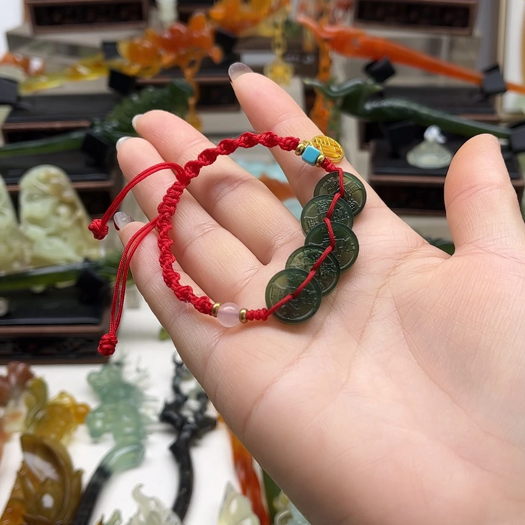 蛇纹石玉岫玉手链未镶嵌