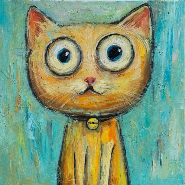 三查·孤品·原创《小橘》40cm*40cm油画