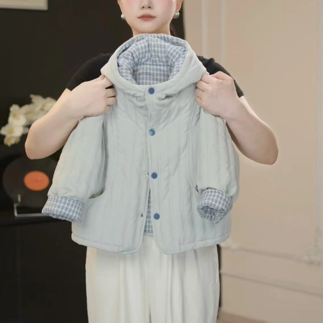 【鸭梨童品】2025冬季男童撞色休闲百搭连帽棉服yL20278