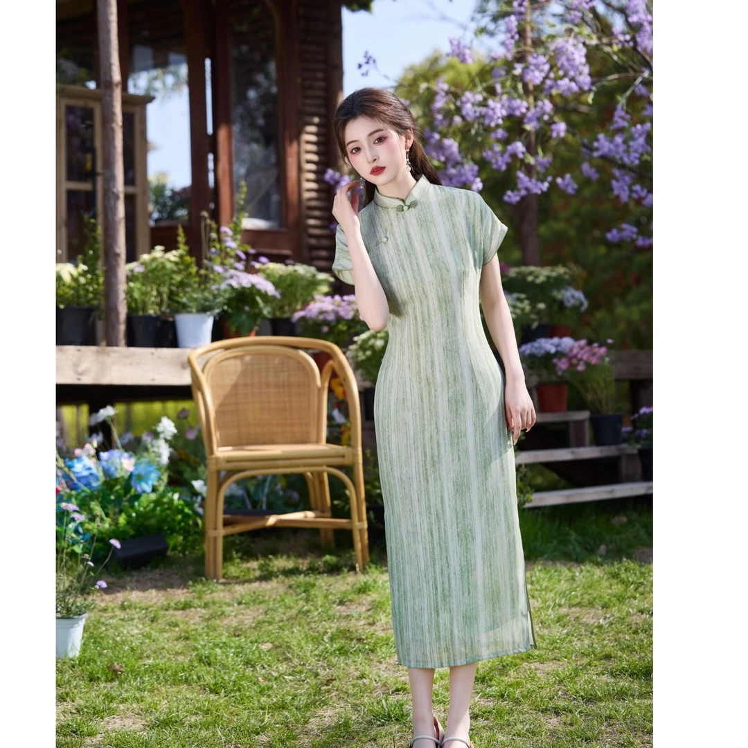 《江南梦》新中式改良旗袍连衣裙女2025年夏季新款国风年轻款6153