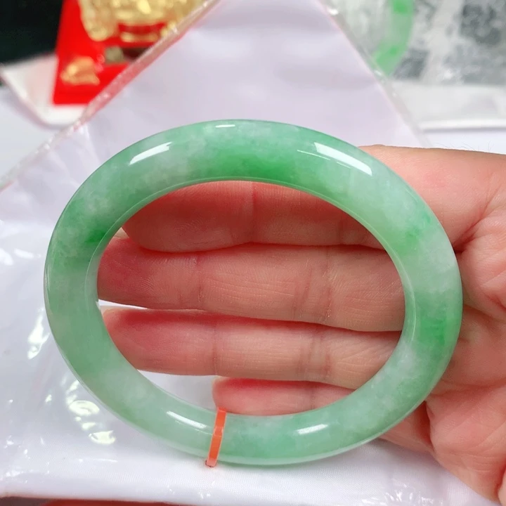 未镶嵌手镯翡翠  编号0156 圆条55