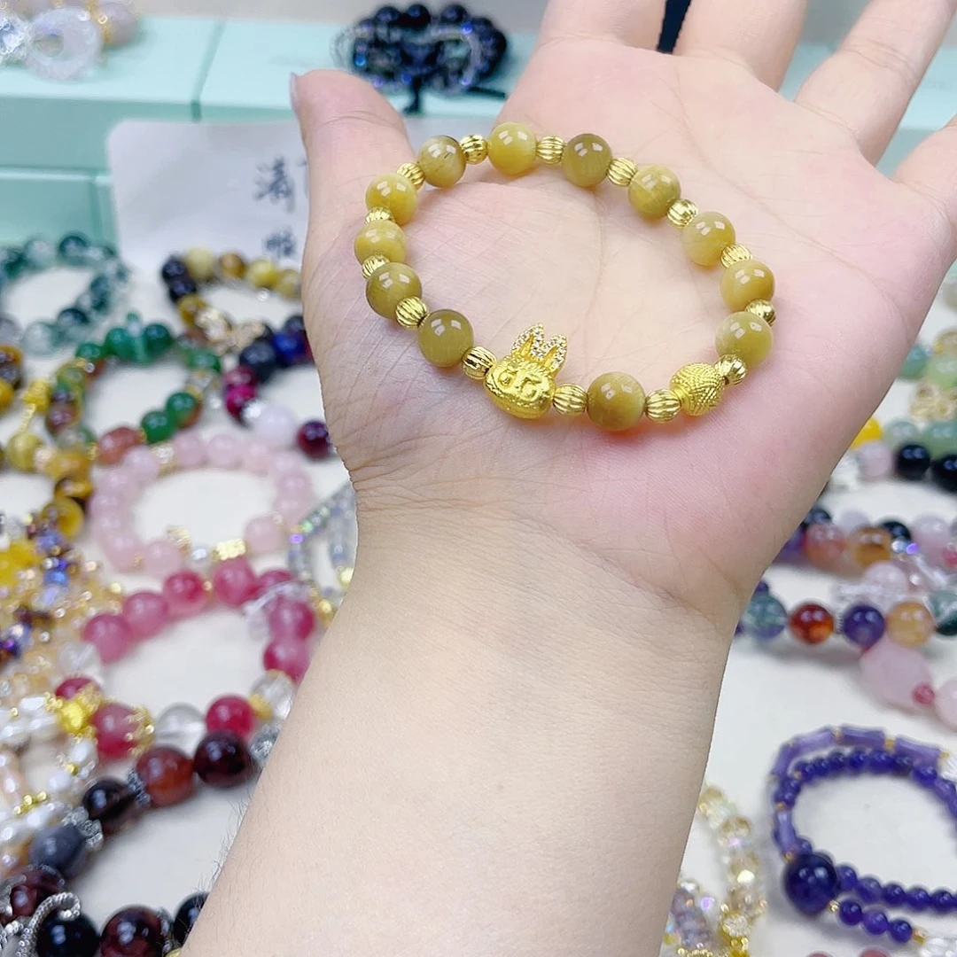 手饰针钠钙石银S925镀金镶嵌