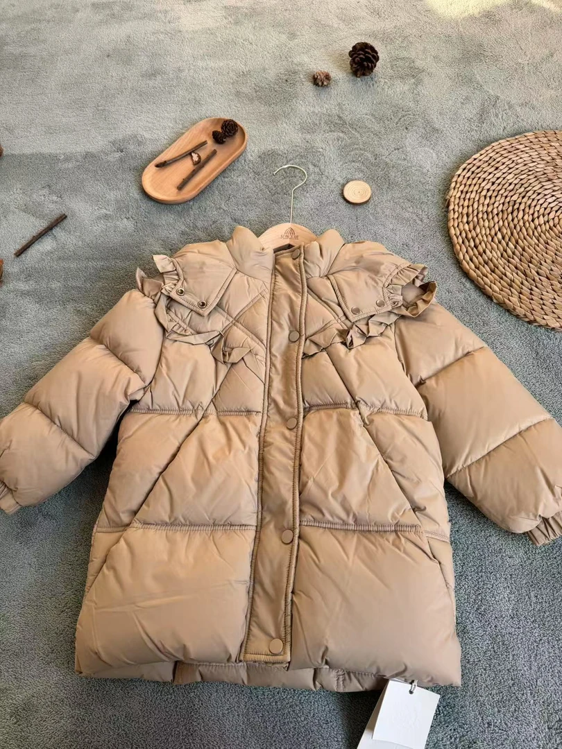 女男童秋冬装新款免洗保暖白鸭绒洋气外套纯色潮户外韩版羽绒服
