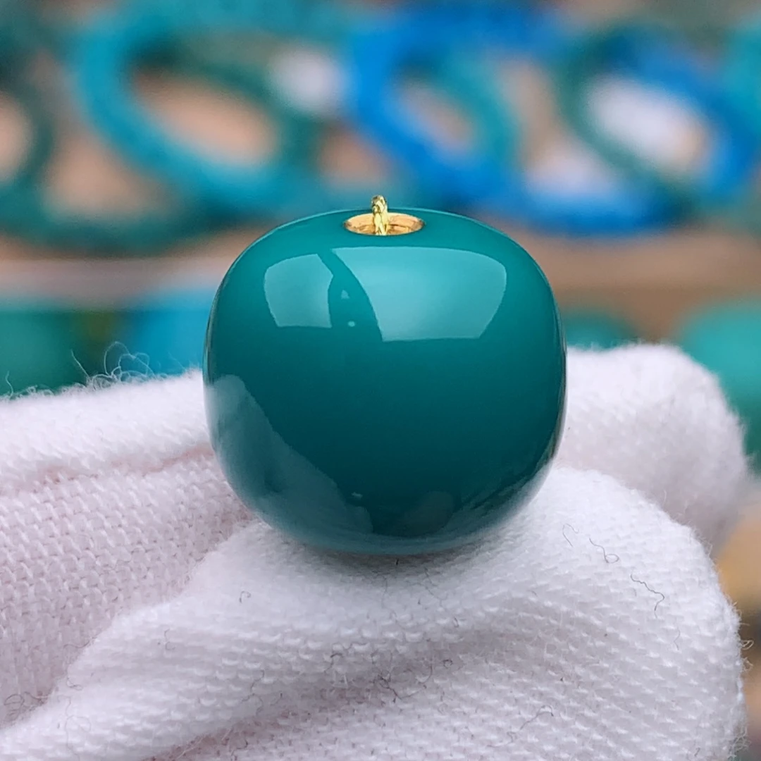 未镶嵌绿松石珠宝奇石12.1mm