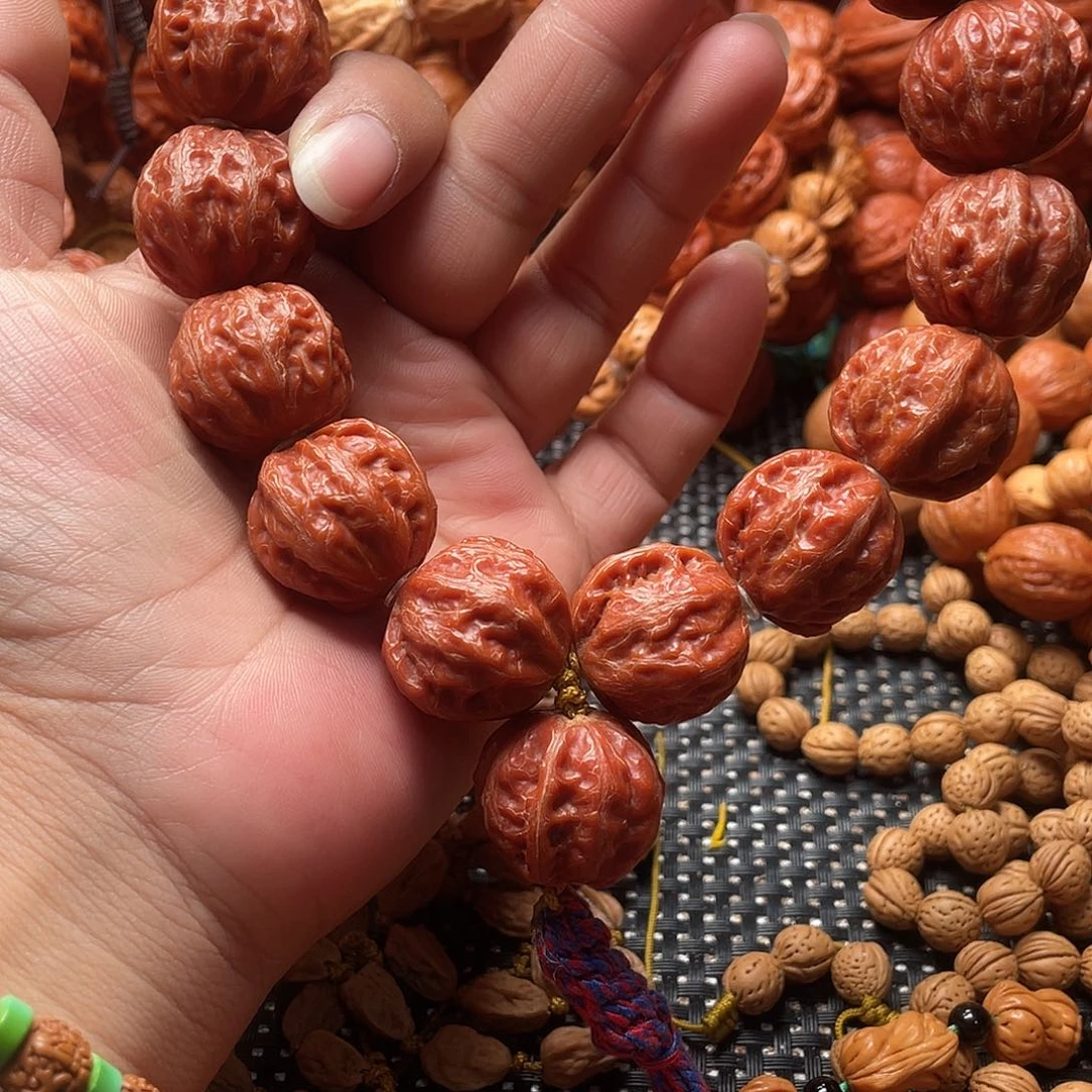 不***困文玩核桃手串粗筋京八棱