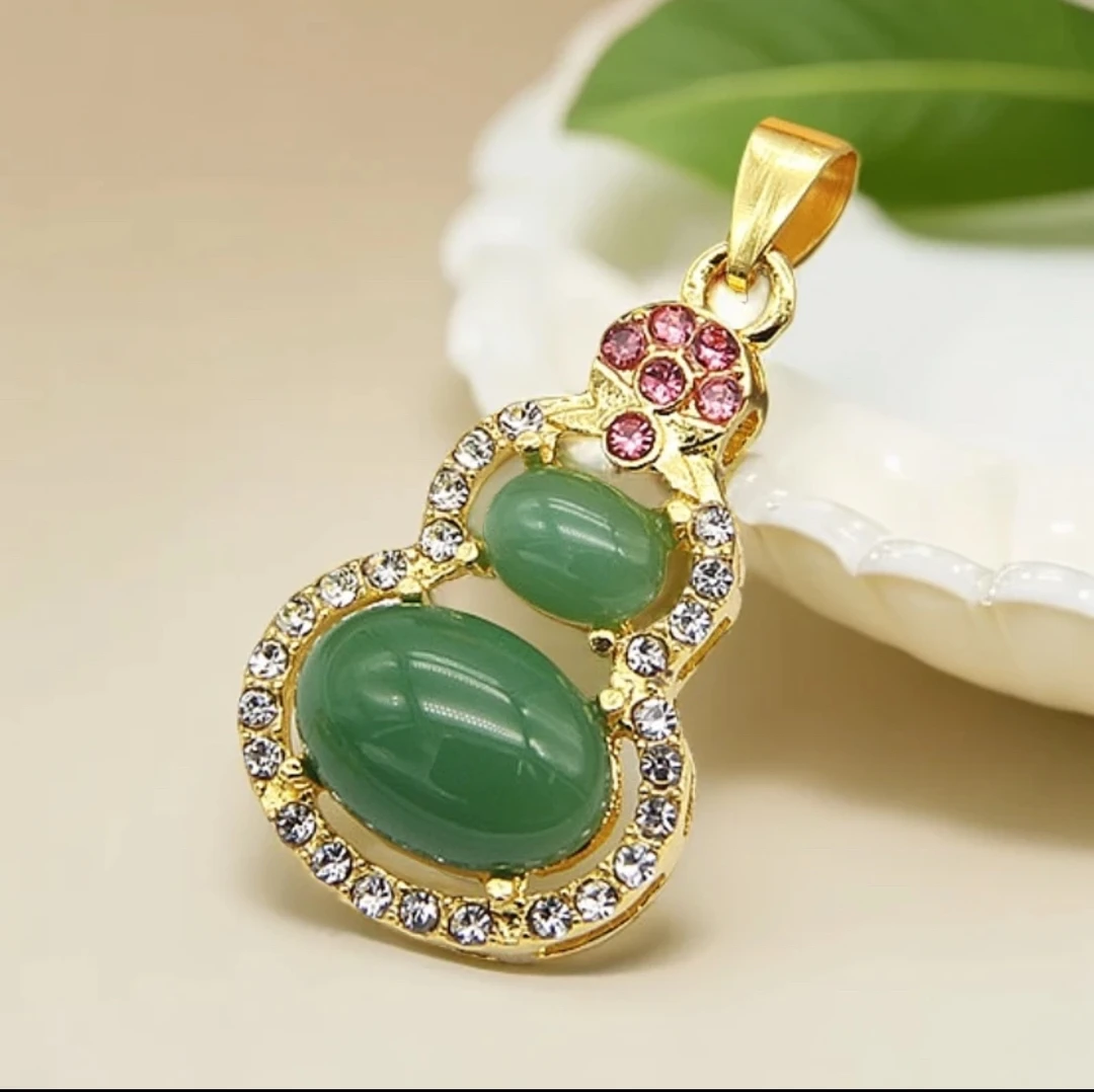 豪镶 精美满绿葫芦吊坠a