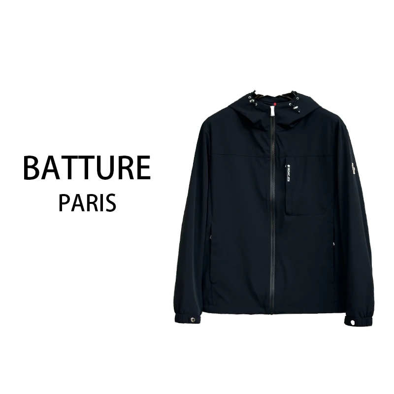 2025春秋新款高端欧货潮牌时尚百搭修身连帽防风防晒夹克外套8585